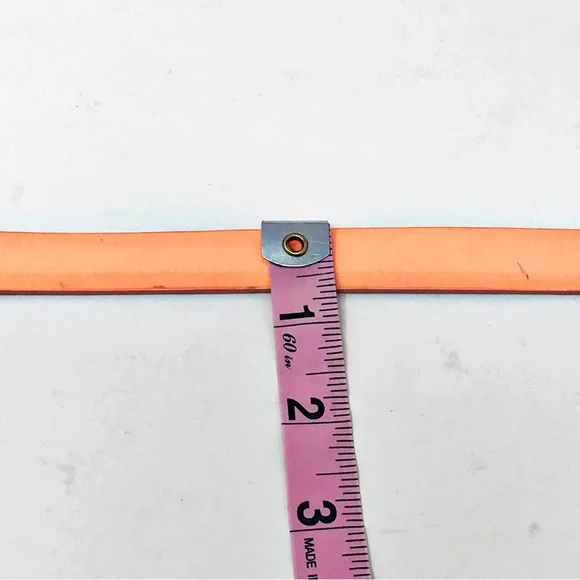 J. Crew Light Coral Patent Leather Skinny Belt Size S/M - Picture 11 of 12